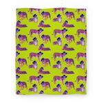 blanket50fl whi z1 t tigers in cowboy hat neon pattern