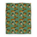 blanket50fl whi z1 t tigers in cowboy hat pattern
