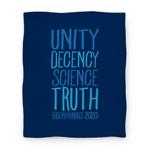 blanket50fl whi z1 t unity decency science truth biden harris