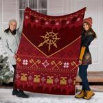 bloody sign ugly christmas custom blanket home decor 0