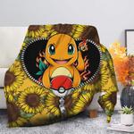 bulldog sunflower zipper premium blanket 0