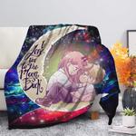 chainsaw man denji x power love you to the moon galaxy blanket 0