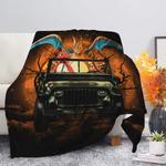 charizard charmender pokemon drive jeep moonlight halloween funny premium blanket 0