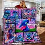 christmas gifts lilo and stitch birthday fleece blanket 0