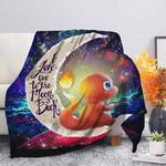 cute charmander pokemon love you to the moon galaxy blanket 0