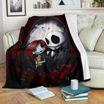 cute jack skellington and sally premium blanket 0