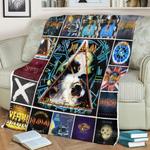 def leppard rock band album covers fleece blanket 0
