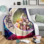demond slayer team love you to the moon galaxy premium blanket 0