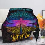 dragonfly mandala let it be premium blanket 0