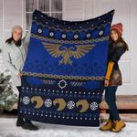 eagle sign art ugly christmas custom blanket home decor 0