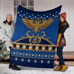 eagle sign ugly christmas custom blanket home decor 0