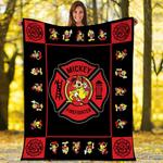 firefighter mickey quilt blanket mouse 0