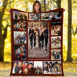 Movie Friends Fleece Sherpa Blanket Tv Show Signature Actors Thank You Perfect Gifts For Family On Christmas