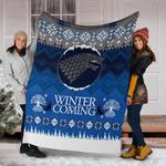 game of thrones winter is coming ugly christmas custom blanket home decor 0