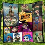 gorillaz fans of rock music quilt blanket 0