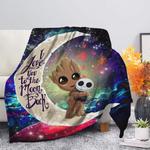 groot hold jack skelington love you to the moon galaxy blanket 0
