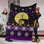 jack skellington ugly christmas custom blanket home decor 0