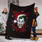 joker ho ho ho ugly christmas custom blanket home decor 0