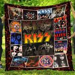 kiss rock band albums quilt blanket 0