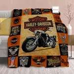 love motorcycle harley davidson motor all season quilt blanket 0