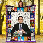 michael scott the office threat level midnight movie blanket 0