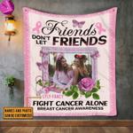 personalized breast cancer friends fleece blanket 0