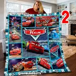 personalized cars lightning mcqueen birthday blanket gifts 0