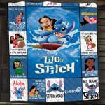 personalized custom name stitch ohana lilo and characters quilt 0