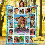 personalized disney princess moana moana and maui blanket 0