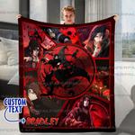 personalized itachi uchiha anime fan blanket 0