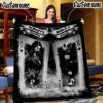 personalized jack skellington and sally nightmare before christmas blanket 0