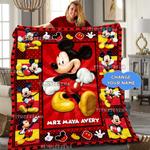 personalized mickey mouse christmas gift quilt blanket 0