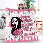 personalized no you hang up ghost face scream blanket 0