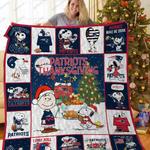 personalized patriots thankgiving snoopy quilt blanket 0