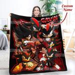 personalized shadow the hedgehog blanket 0