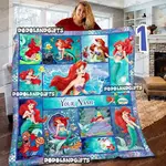 personalized the little mermaid birthday gifts quilt blanket for kids 0