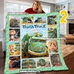 personalized trash truck sherpa birthday gifts netflix series blanket 0