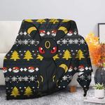 pokemon eevee evolution umbreon ugly christmas premium blanket 0
