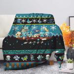 pokemon water ugly christmas premium blanket 0
