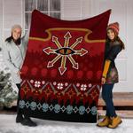 scary eye ugly christmas custom blanket home decor 0