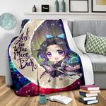 shinobu demon slayer love you to the moon galaxy premium blanket 0