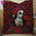 skull girl blanket 0