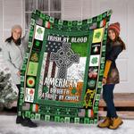 st patricks day irish by blood american blanket 0