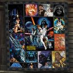 star wars 1977 darth vader lovers vintage quilt blanket 0