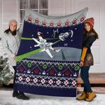 star wars shooting ugly christmas custom blanket home decor 0