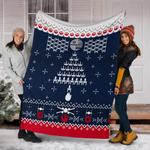 star wars spaceship ugly christmas custom blanket home decor 0