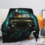 totoro no face ghibli ride jeep halloween funny anime premium blanket 0