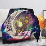 umbreon espeon eevee evolution pokemon love you to the moon galaxy blanket 0